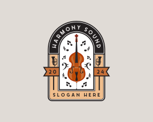 Musical Orchestra Bass logo design