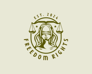 Woman Justice Law logo design