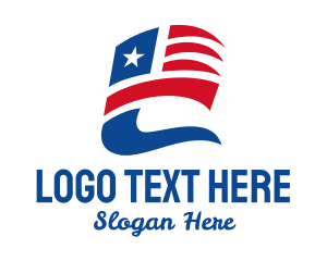 Star & Stripes Flying Flag  logo design