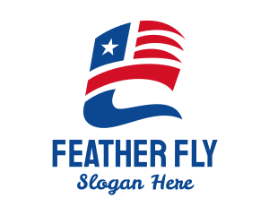 Star & Stripes Flying Flag  logo design