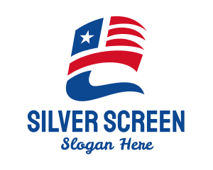 Election - Star & Stripes Flying Flag logo design