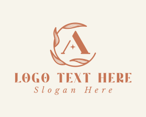 Cosmetic - Leaf Plant Letter A logo design