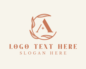 Sparkle - Leaf Plant Letter A logo design