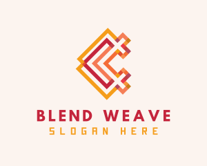 Interweave - Woven Textile Letter C logo design