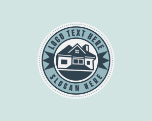 Leasing - Construction Roof Property logo design