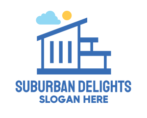 Suburban - Minimalist Summer Holiday Home logo design