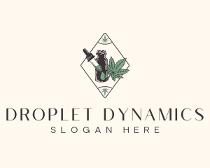 Dropper - Weed Oil Dropper logo design