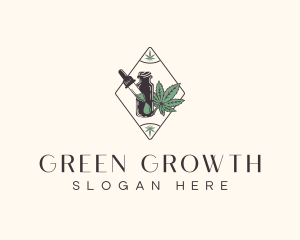 Weed Oil Dropper logo design