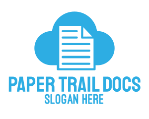 Documentation - Blue Cloud Document logo design