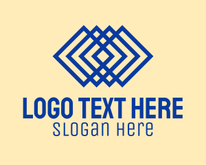 Illusion - Blue Layered Diamonds logo design