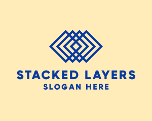 Modern Layered Diamond logo design