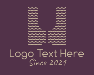 Lounge Bar - Wine Glass Waves logo design