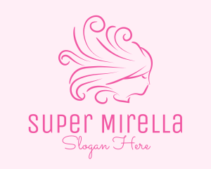 Influencer - Pink Feminine Hairdresser logo design