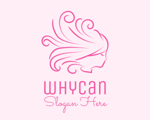 Beauty Blogger - Pink Feminine Hairdresser logo design