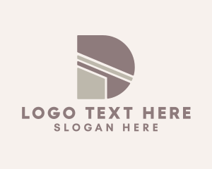 Coworking - Modern Carpentry Letter D logo design