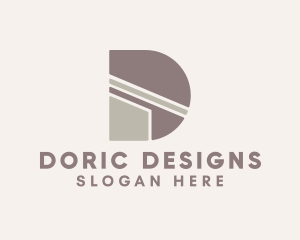 Modern Carpentry Letter D logo design