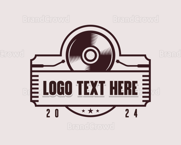 Vinyl Turntable Music Logo