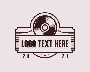 Music Festival - Vinyl Turntable Music logo design
