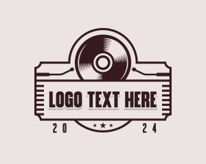 Vinyl Disk - Vinyl Turntable Music logo design