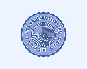 Fish Fisherman Marine Logo