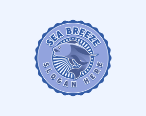 Fish Fisherman Marine logo design