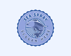 Fish Fisherman Marine logo design