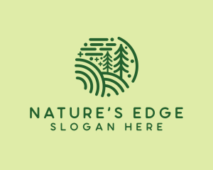 Wilderness - Nature Pine Forest logo design