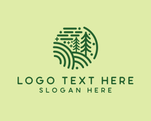 Nature Pine Forest  logo design