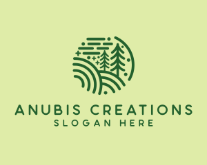 Nature Pine Forest  logo design