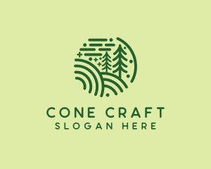 Nature Pine Forest  logo design