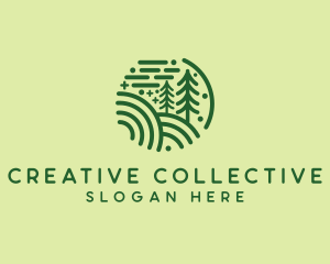 Nature Pine Forest  logo design