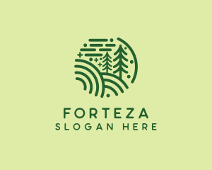 Nature Pine Forest  logo design