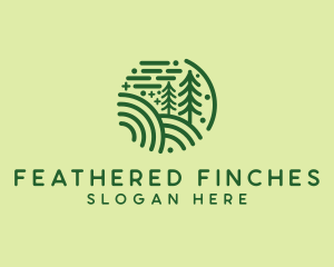 Nature Pine Forest  logo design