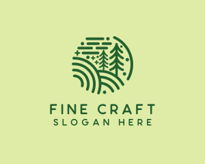 Nature Pine Forest  logo design