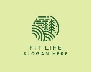 Nature Pine Forest  logo design