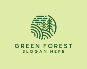 Nature Pine Forest  logo design