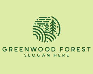 Nature Pine Forest  logo design