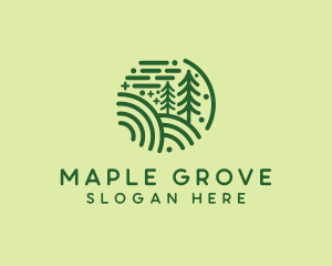 Nature Pine Forest  logo design