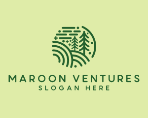 Nature Pine Forest  logo design