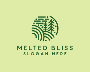 Nature Pine Forest  logo design