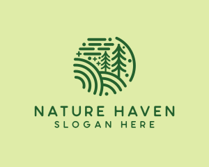 Nature Pine Forest  logo design