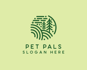 Nature Pine Forest  logo design