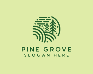 Pine - Nature Pine Forest logo design