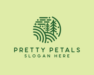 Nature Pine Forest  logo design