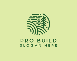 Nature Pine Forest  logo design