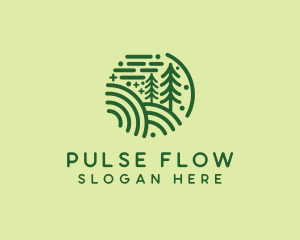 Nature Pine Forest  logo design