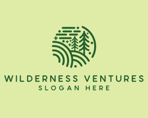 Nature Pine Forest  logo design