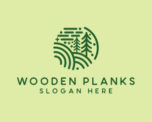 Nature Pine Forest  logo design