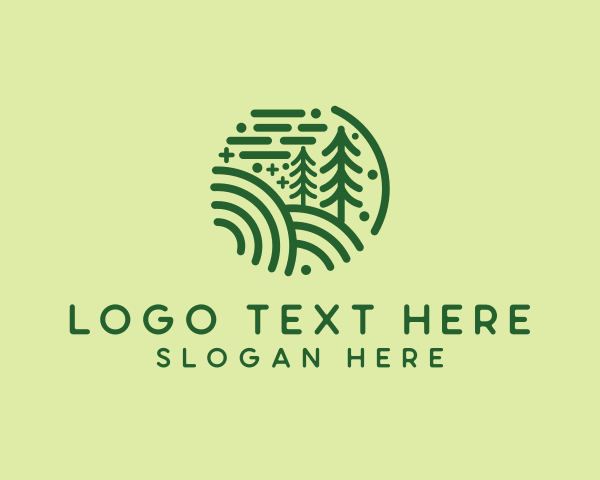 Conifer - Nature Pine Forest logo design