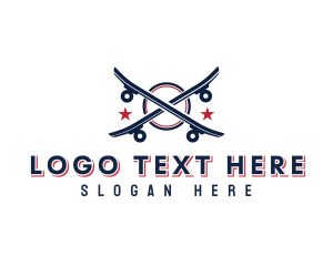 Kickflip - Skateboard Sport Letter X logo design
